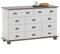 IDIMEX Sideboard Colmar, Kommode mit 11 Schubladen, Kiefer massiv, weiß/Taupe lackiert, Landhausstil