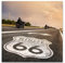Paul Sinus Art Leinwandbilder | Bilder Leinwand 60x60cm Route 66 Straßenschild