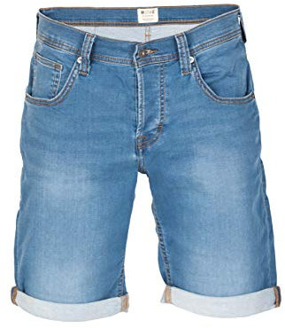 MUSTANG Jeans Shorts Herren Stretch Kurz Regular Fit Chicago Real X Kurze Hosen Sommer Denim Einfarbig Blau w38, Größe:W 38, Farbe:Light Blue (312)