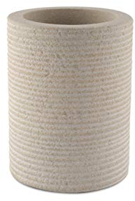 GoCraft - Vaso para tocador de baño para cepillo de dientes, pasta de dientes, bolígrafos, soporte para brochas de maquillaje, accesorios, color marfil [CC0188-RM]