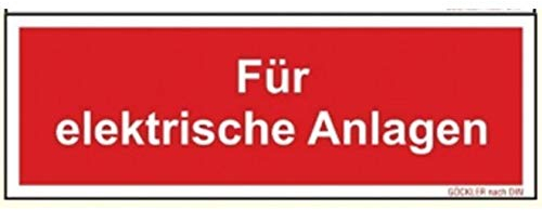 Feuerlöscher Zusatzschild Für elektrische Anlagen  CO2 Feuerlöscher von MBS-FIRE®