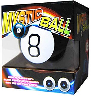 Mikamax – Mystic 8 Ball – Black - Magic Ball – Fortune Teller – Answers - Advice – Funny Gift – Mystic Ball – Magic