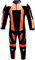BI ESSE - Tuta da MINIMOTO per bambino in pelle e cordura professionale, completa di protezioni (Nero/Arancione, XXL (12-13 anni))