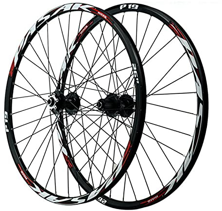 Laufradsatz (Vorderrad Und Hinterrad) 26 27.5 29 MTB AM Mit 6 Loch Scheibenbremsaufnahme 1-1/2 QR 32H 8-9-10-11 Geschwindigkeit (Color : Red, Size : 29 inch)
