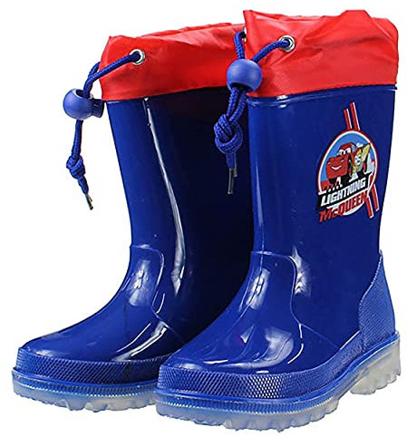 SUN CITY Stivali pioggia Cars con luci numero dal 23 al 29 (numeric_23)