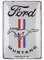 Nostalgic-Art Retro Blechschild, 20 x 30 cm, Ford Mustang – Horse & Stripes Logo – Geschenk-Idee für Ford-Zubehör Fans, Original Lizenzprodukt (OLP), aus Metall, Vintage Design, Blechschilder Sprüche