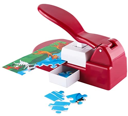 Puzzle Maker Machine Cutter,Jigsaw Puzzle Making Machine with 10 Adhedive Foams,for Arts & Crafts Make Jigsaw Puzzles Scrapbooking & DIY Puzzle Jigsaw Mini Tool