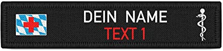 Copytec Beruf Bayern Namen-Schild Patch Bavaria Feuerwehr Bundeswehr #39199