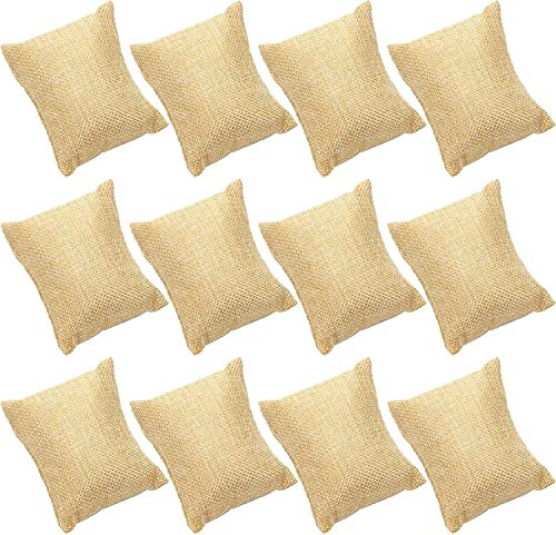 LATRAT Cuscino per orologio, 12 pezzi, cuscino per espositore per gioielli, cuscino per esporre gioielli, orologi e bracciali, 9 x 8 x 4 cm