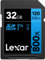 Lexar SDHC High-Performance 32GB 800x UHS-I Serie Blue Class 10 U1 V10 für 4K Videoaufnahme Hohe Übertragungsgeschwindigkeit schwarz/blau