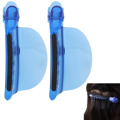 Easy Speed Separator Hair Clip for Hair Extension, 2PCS Plastic Insulation Clips Split Hair Clip Wig Clips for Hair Extensions Speed Clip Resistant Heat Insulation Board Protect the Scalp