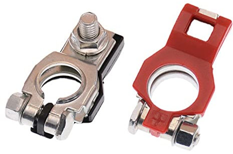 ihreesy Morsetto Batteria Auto,Positivo Negativo Auto Morsetto Batteria Interruttore Disconnessione Batteria per Camion Veicoli Trattore Barca,Rosso Nero