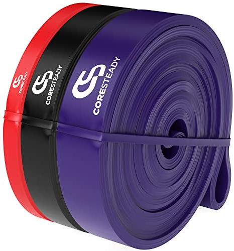 Coresteady Élastique Traction Lot de 3 | Bande Élastique Traction Assistée | Bande de Traction pour Powerlifting, Yoga, Exercices de Mobilité et d'Étirement | pour Homme & Femme