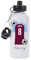 Pickhut Personalised Football 600ml White Aluminium Sports Water Bottle Back to School Gift for Kids, Customised with Name/Number/Text with Football Shirt Claret & Sky Blue Jersey Kit (D4)