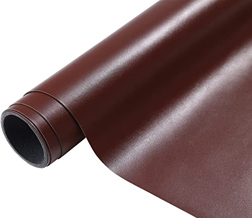 Leder Patch Kit Selbstklebende Lederflicken, Panngu Premium Selbstklebender Leder Reparatur Patch, Für Couch Sofa Risse, Verbrennungen, Autositze Zubehör (Braun, 30cm * 120cm)