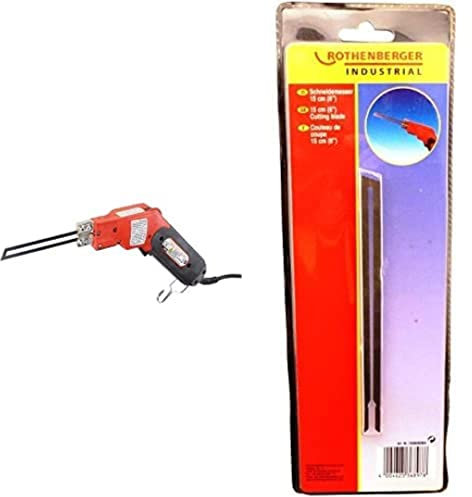 Rothenberger Industrial Styropor und Hartschaumschneidegerät, 190 W, 1500000062 & Rothenberger Industrial 1500000064 Schneidemesser 15cm für 1500000062