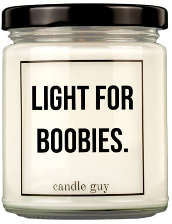 candle guy Duftkerze | Light for boobies. | Handgemacht aus 100% Sojawachs | 70 Stunden Brenndauer