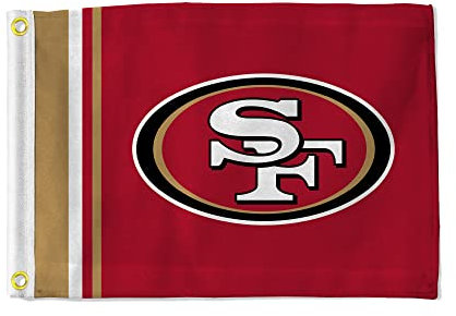 Rico Industries NFL San Francisco 49ers Streifen 30,5 x 43,2 cm Flagge Utility Flagge – doppelseitig – ideal für Boot/Golfwagen/Zuhause usw.
