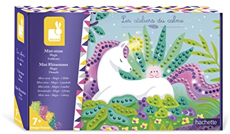 Janod - Mini Rhinestone-Gluing Set - Magic Theme - Les Ateliers du Calme - Children’s Arts & Crafts Kit - Mastering Fine Motor Skills & Concentration - 7 Years +, J07877