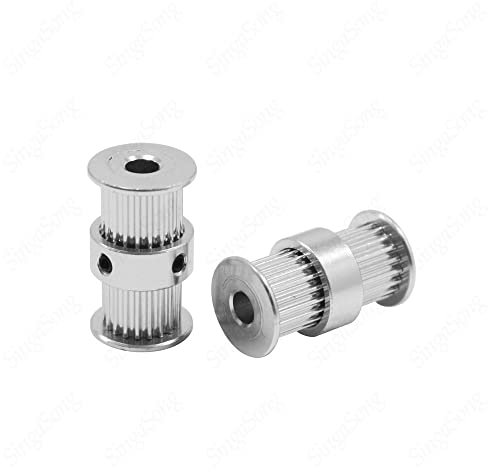 2-Stück iMetrx GT2 Pulley Zahnriemenscheibe Breite 6mm Teeth 20 (Innere Bohrung 5mm) für 3D Drucker Zahnriemenscheibe