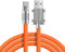cablecc Type A USB-A to USB-C Liquid Silicone Ultra Soft 120W Power USB2.0 Data Orange Cable Fast Charge for Laptop Tablet Phone 100CM