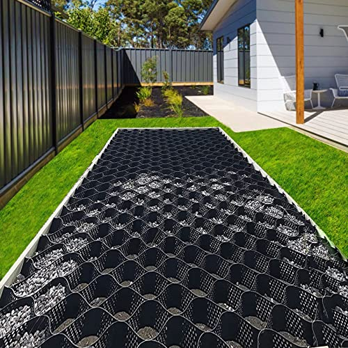 Pealihuy Gehweg-Auffahrt-Kies-Stabilisator-Geogitter-Auffahrt-Kies-Gitter Für Weg, Hang, Garten,2mX9m (6.5ftX29.5ft)