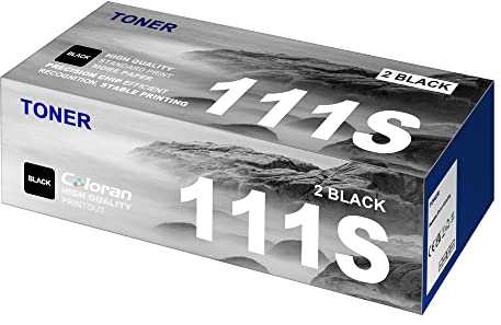 Coloran MLT-D111S 2er-Pack Schwarz Toner für Samsung MLT-D111S Kompatibel für Toner Samsung Xpress M2070W M2070 M2070FW M2020 M2026 M2022W M2022 M2070F M2020W (2er-Pack)