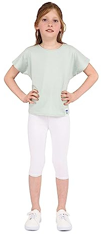 infatti Leggings ¾ en Coton pour Enfants Filles Pantalons Doux et Confortables pour Les Tout-Petits entraînement décontracté Style Court élégant vêtements de Base Tonia