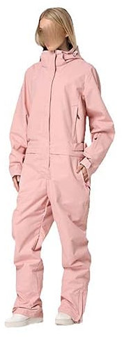 Aoleaky Winter-Einteiler-Skianzug für Herren Snowboard-Anzug Overalls warmes Ski-Set winddicht wasserdicht Women Pink S
