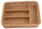 ISTOVO Organisateur de Tiroir de Cuisine Panier de Rangement pour Couverts 4 Compartiments Fourchettes de Cuisine Couteaux Plateau de Rangement en Rotin