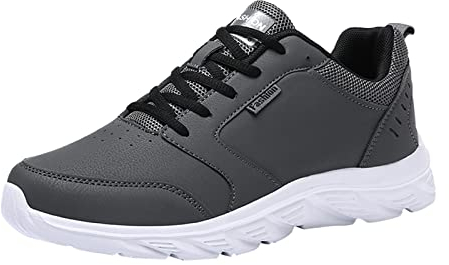 DAIFINEY Scarpe Uomo Antipioggia Stivali Da Caccia Impermeabili Mocassini In Pelle Uomo Stivaletti Uomo Pelle Eleganti Francesina Uomo Nera Scarpe Impermeabili Ragazzo Scarpe Di Pitone Uomo (Grey,45)