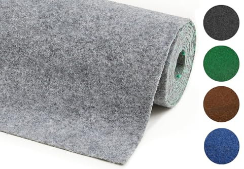 misento Kunstrasen Outdoor Teppich - wetterfester Rasenteppich für Balkon, Terrasse & Garten - leicht zu verlegen - 200 x 350 cm, Grau