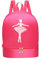 Amagogo Ballett-Tanz-Rucksack, Mädchen-Ballerina-Tasche, tragbare Sporttasche, Kinder-Rucksack, Ballett-Tanz-Tasche mit Schuhfach zum Tanzen, Rosenrot