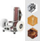 gegeweeret Mini Bandschleifer 4000-9000 U/min - 7-stufig regelbar mit 775 Kupfermotor | Edelstahl 304 Gehäuse | Inkl. 20 Schleifbändern & Adapter (15x12cm, 1.8kg)