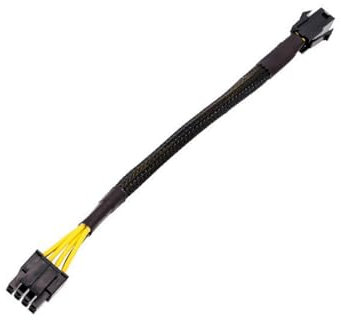 JZK 20cm 4-pin to 8-pin ATX PSU Adapter Cable, Convert PSU Connector