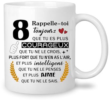 Yufansd Mug Anniversaire 8 Ans Humour Tasse pour Fille Garçon Cadeaux d'anniversaire Souvenir/Cadeau pour 8ème Fille Fils Maman Papa Grands-parents Tante Oncle Nounou Marraine Parrain Anniversaire (8)