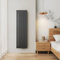 EMKE Heizkörper Vertikal 1600x460 mm, Flachheizkörper Mittelanschluss Design Heizkörper Flach Paneelheizkörper Einlagig Wandheizkörper Anthrazit 850 Watt