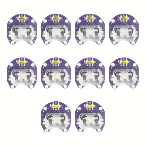Azuocn 10pcs Lilypad Coin Cell Battery Box CR2032 Battery Holder Module Without Battery