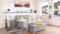 Boxspringbett Terz 240x220, DS-Silbergrau, 7-Zohnen Taschenfederkernmatratze, Komfortschaum - Inklusive Aufbau - Deutscher Hersteller