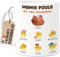 Cupdarling® Mug Mamie Personnalisé - Tasse Cadeau Grand-Mère Poule - Fête Des Grand-Mères - Anniversaire - 330 mL Céramique - 1-8 Petits-Enfants - 6 Poussins