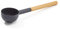KOLO Saunakelle Typ 2 - Aufgusskelle 300ml Aluminium Schwarz - 43cm Bambusgriff - Sauna Kelle - Made in Finland