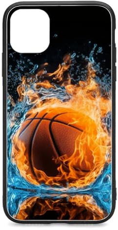 CRIVOTA For iPhone 11 Case - All-new Basketball Design, Glass Back + TPU Inner Shell, Military-Grade Dual Protection, Extreme Slimness, Cell Phone Cases for Men Women