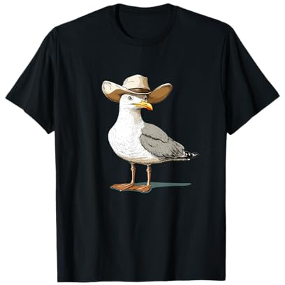 Beachside Bandit mit Cowboyhut für lustige Möwen-Liebhaber T-Shirt