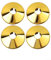 Radiator Pipe Covers in Gold, 4 Pack for 15mm Pipes, Designed for Easy Application
