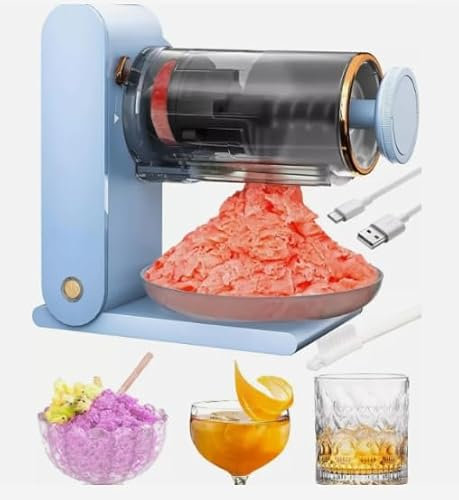 Electric Ice Crusher Blender Crushed Slush Cocktail Making Ice Crushing Machine,for Blending Slushies,Frappe,Cocktails,Coffee and Iced Tea etc,Blue-BPA Free