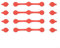 HavenDomicile Set di fibbie magnetiche in silicone per friggitrice ad aria, per utensili da cucina, con magneti lunghi e corti per friggitrice ad aria, confezione da 4 (rosso)