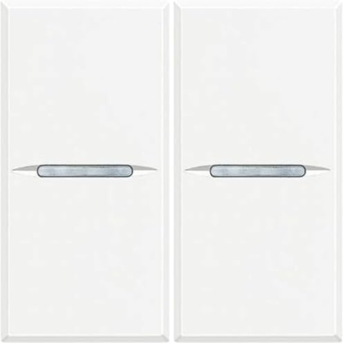 BTicino SHD4005F Axolute Pulsante Assiale 1P NO, 10A, Bianco (Confezione da 2)