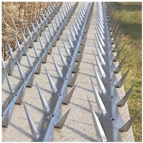GZHERVICES Kletterschutz-Spikes Für Zäune, Einbruchschutz-Spikes Für Mauern, Zur Abschreckung Von Dieben Und Katzen Im Außenbereich, Geeignet Für Gärten, Dächer Und Die Haussicherheit (Silber)(C)