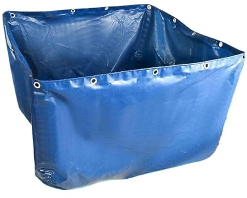 Étangs en Toile PVC for Piscine d'aquarium avec vanne de vidange, réservoir de Stockage d'eau en bâche de 0.5mm for Poissons Koi, Tortues et Natation(3x2x1m)