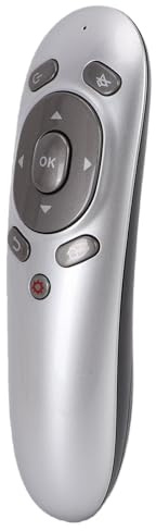 Lazmin112 Drahtloser Präsentations-Clicker, Gyroskop-Technologie RF 2.4G Ferngesteuerter Presenter mit Laserpointer und Air Mouse, für PowerPoint Keynote Computer Laptop